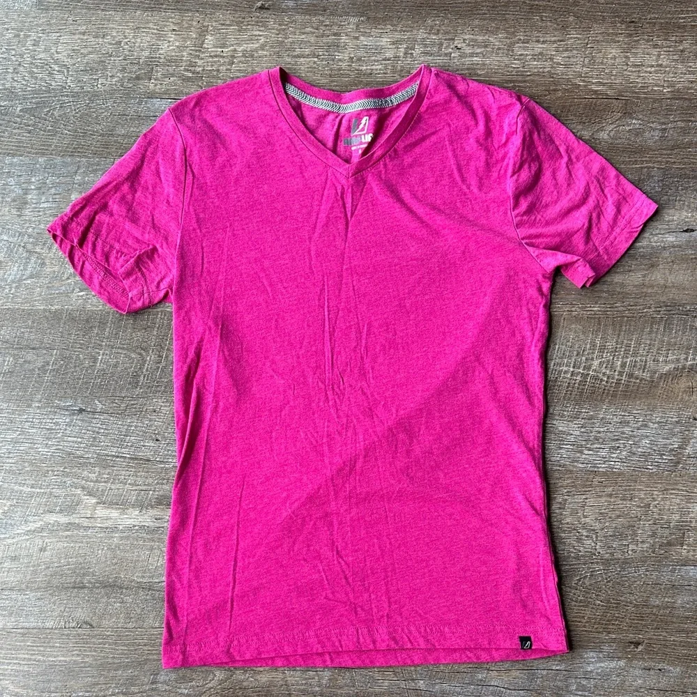 Pink V-Neck Tee - Picture 1 of 2